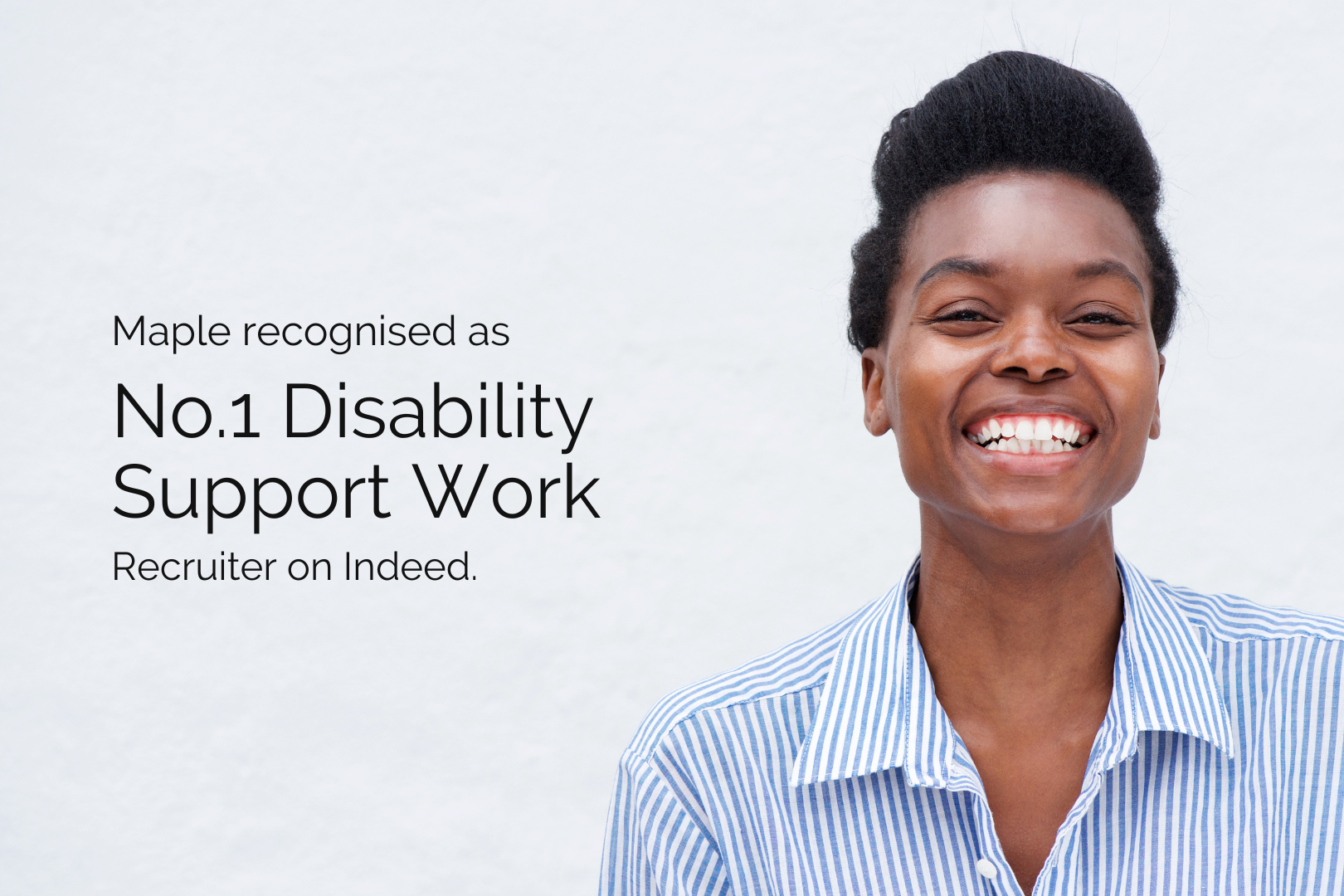 Maple recognised as Number 1 Disability Support Worker Recruiter by Indeed